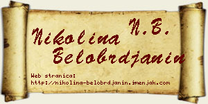 Nikolina Belobrđanin vizit kartica
